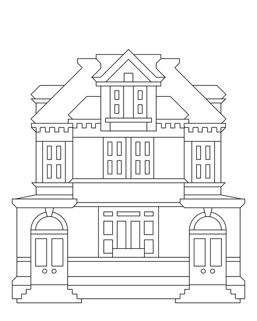 Coloring page: House (Buildings and Architecture) #64809 - Free Printable Coloring Pages