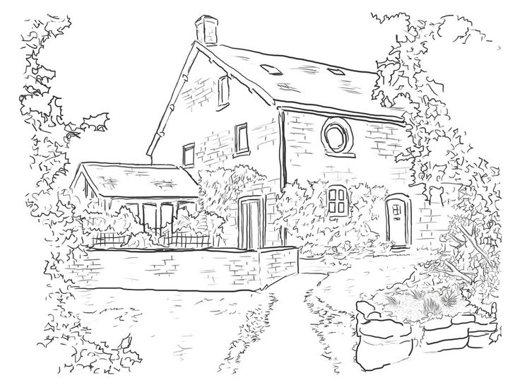 Coloring page: House (Buildings and Architecture) #66569 - Free Printable Coloring Pages