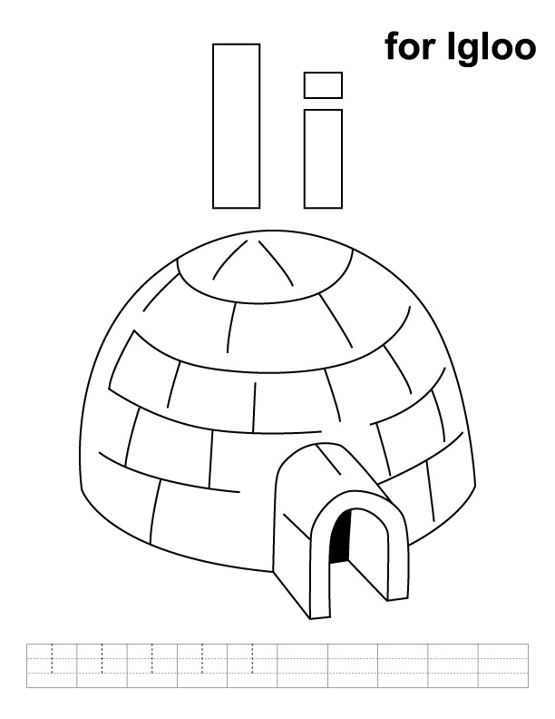 Coloring page: Igloo (Buildings and Architecture) #61642 - Free Printable Coloring Pages