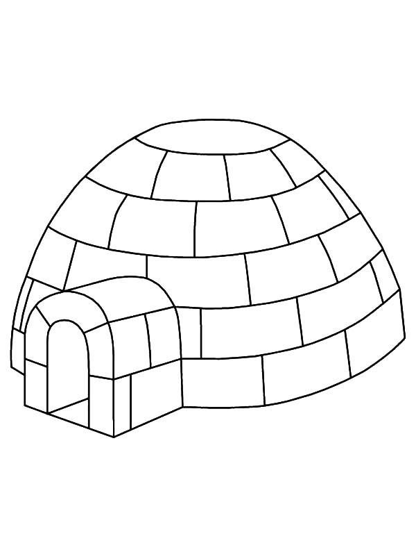 Coloring page: Igloo (Buildings and Architecture) #61681 - Free Printable Coloring Pages