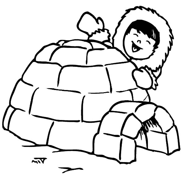 Coloring page: Igloo (Buildings and Architecture) #61694 - Free Printable Coloring Pages