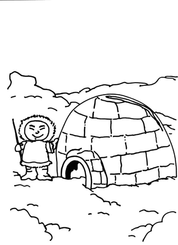 Coloring page: Igloo (Buildings and Architecture) #61711 - Free Printable Coloring Pages