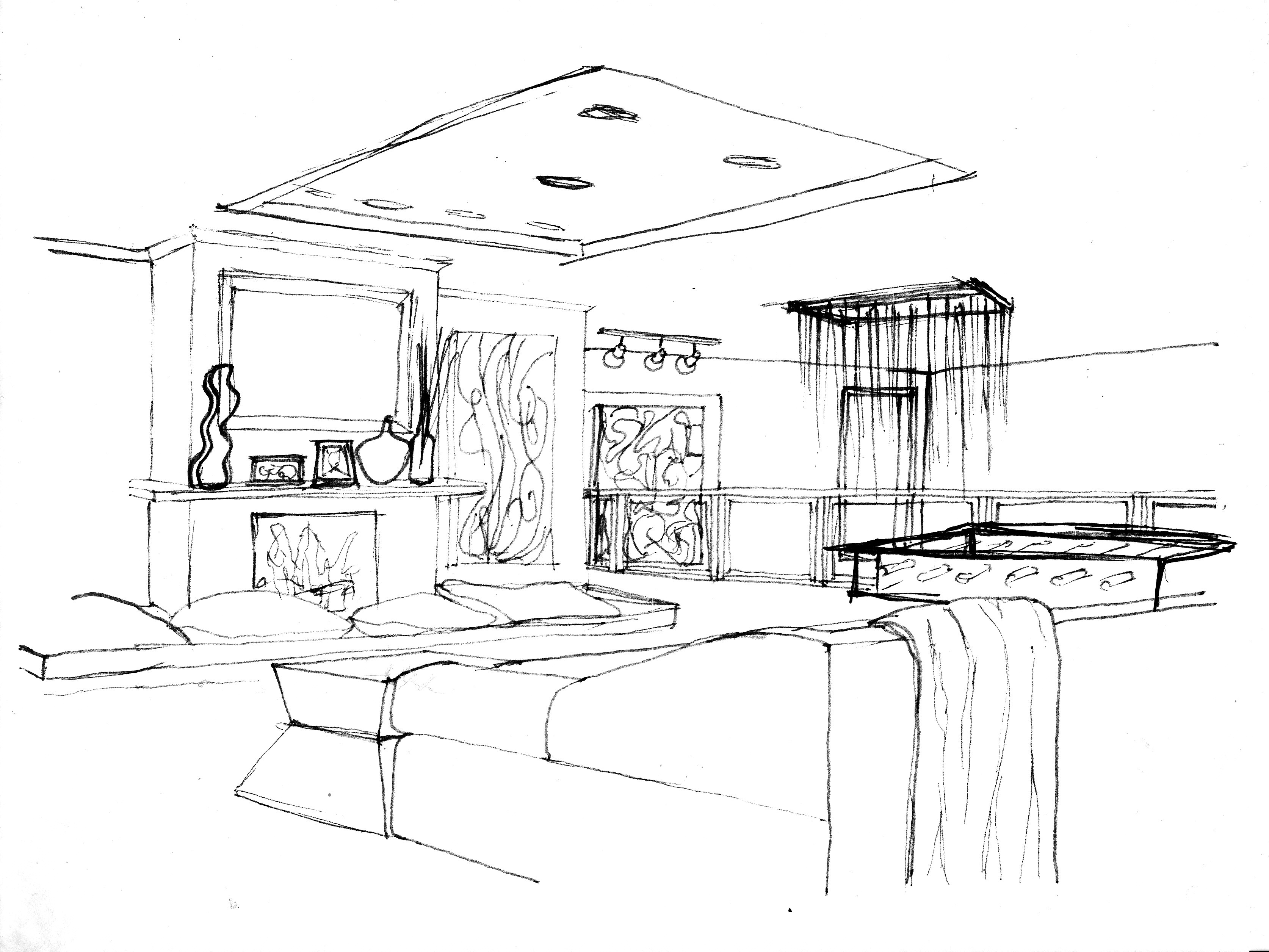 Coloring page: Living room (Buildings and Architecture) #66442 - Free Printable Coloring Pages