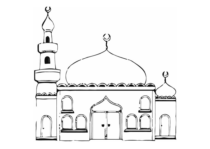 Coloring page: Mosque (Buildings and Architecture) #64519 - Free Printable Coloring Pages