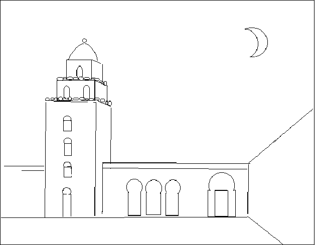 Coloring page: Mosque (Buildings and Architecture) #64569 - Free Printable Coloring Pages