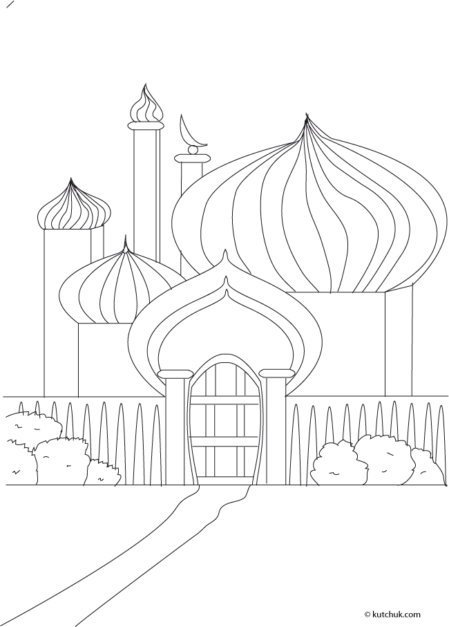 Coloring page: Palace (Buildings and Architecture) #62486 - Free Printable Coloring Pages