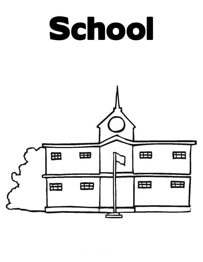 Coloring page: School (Buildings and Architecture) #63989 - Free Printable Coloring Pages