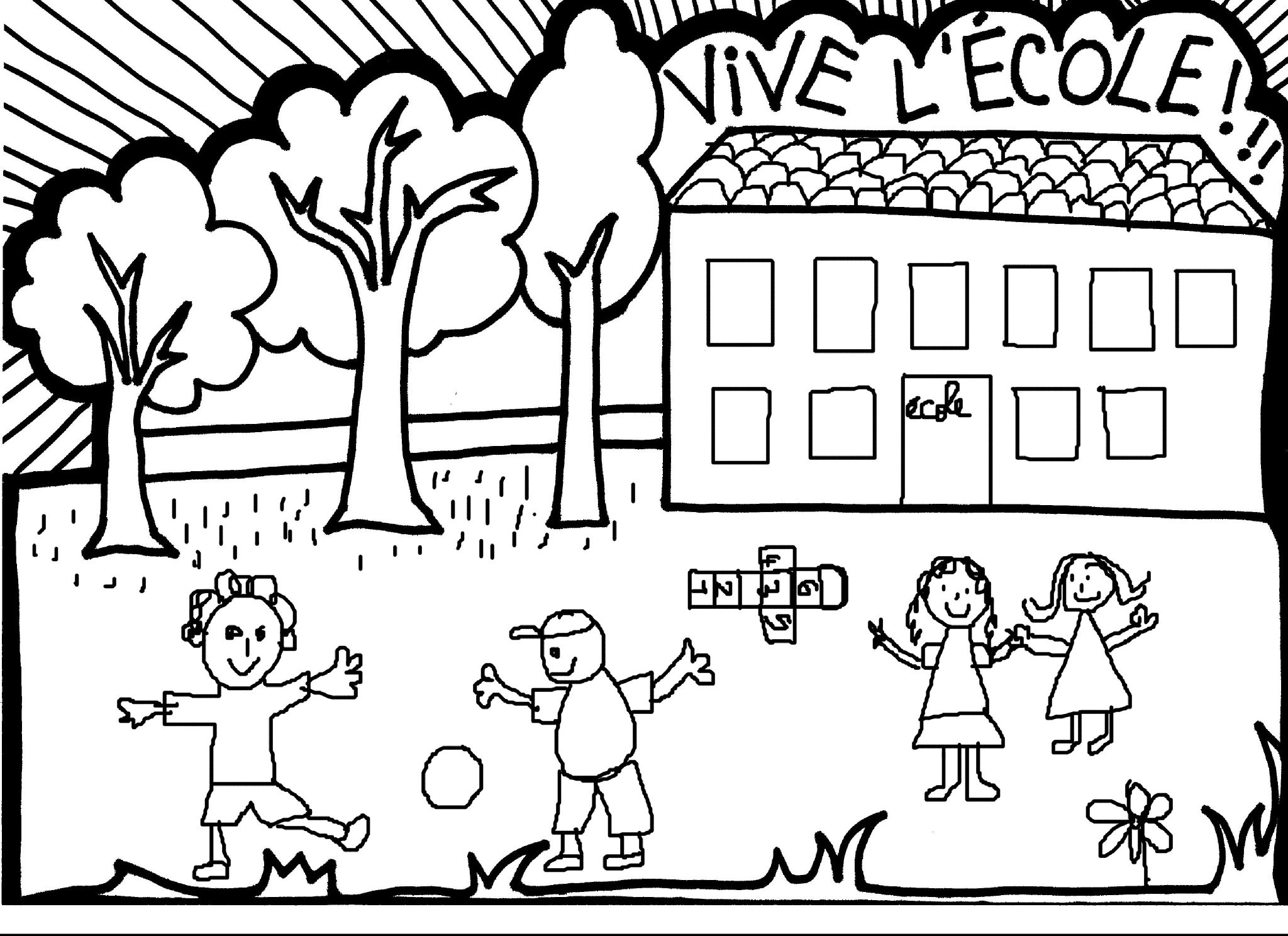 Coloring page: School (Buildings and Architecture) #64057 - Free Printable Coloring Pages