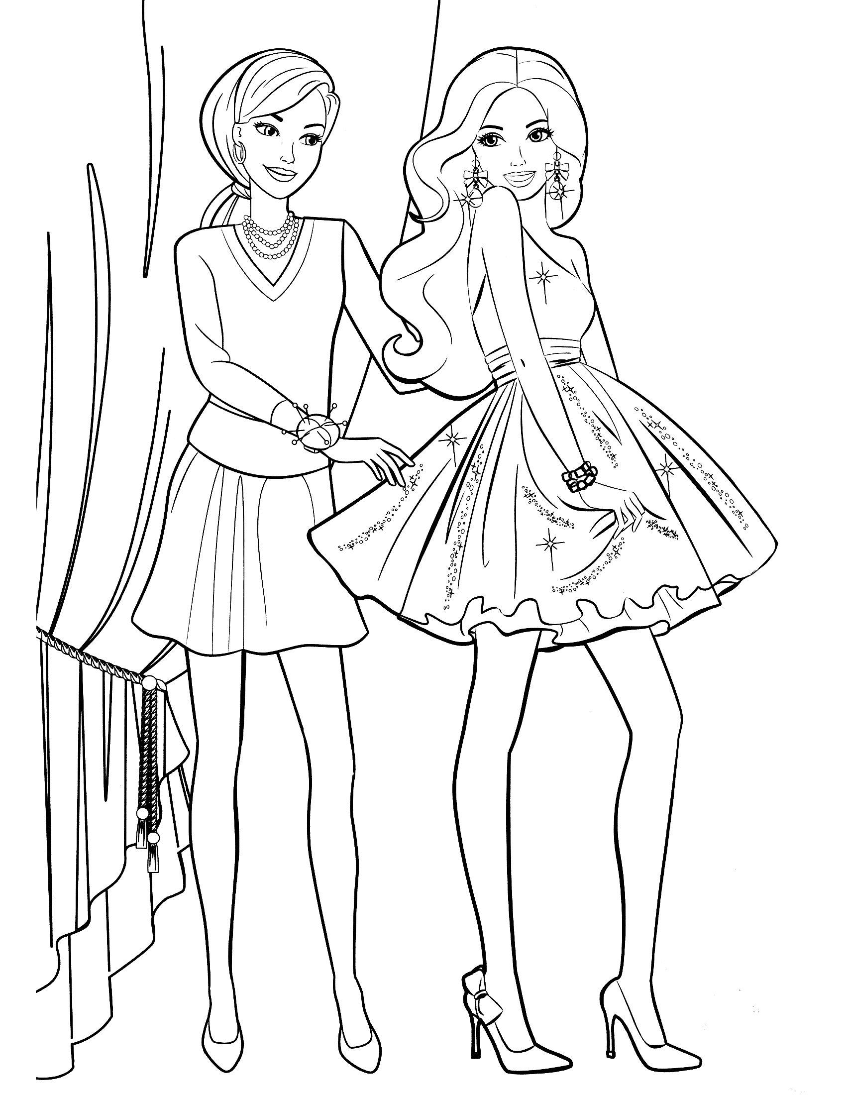 Coloring page: Barbie (Cartoons) #27481 - Free Printable Coloring Pages