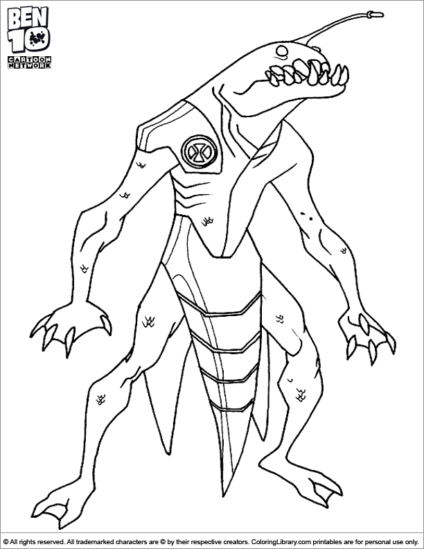 Coloring page: Ben 10 (Cartoons) #40521 - Free Printable Coloring Pages