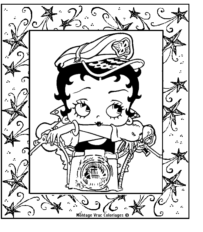 Coloring page: Betty Boop (Cartoons) #25962 - Free Printable Coloring Pages