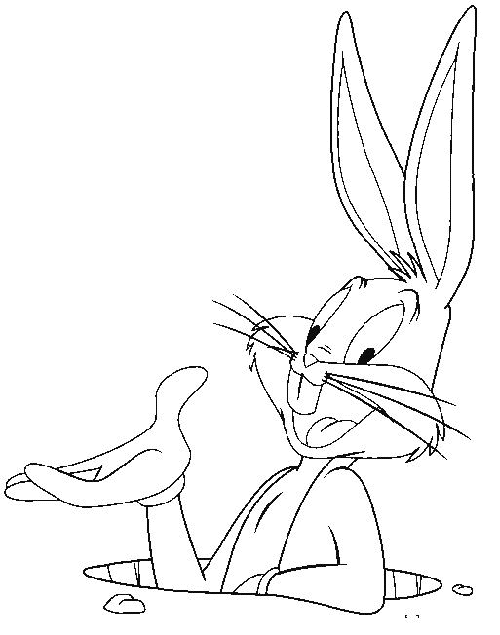 Coloring page: Bugs Bunny (Cartoons) #26449 - Free Printable Coloring Pages