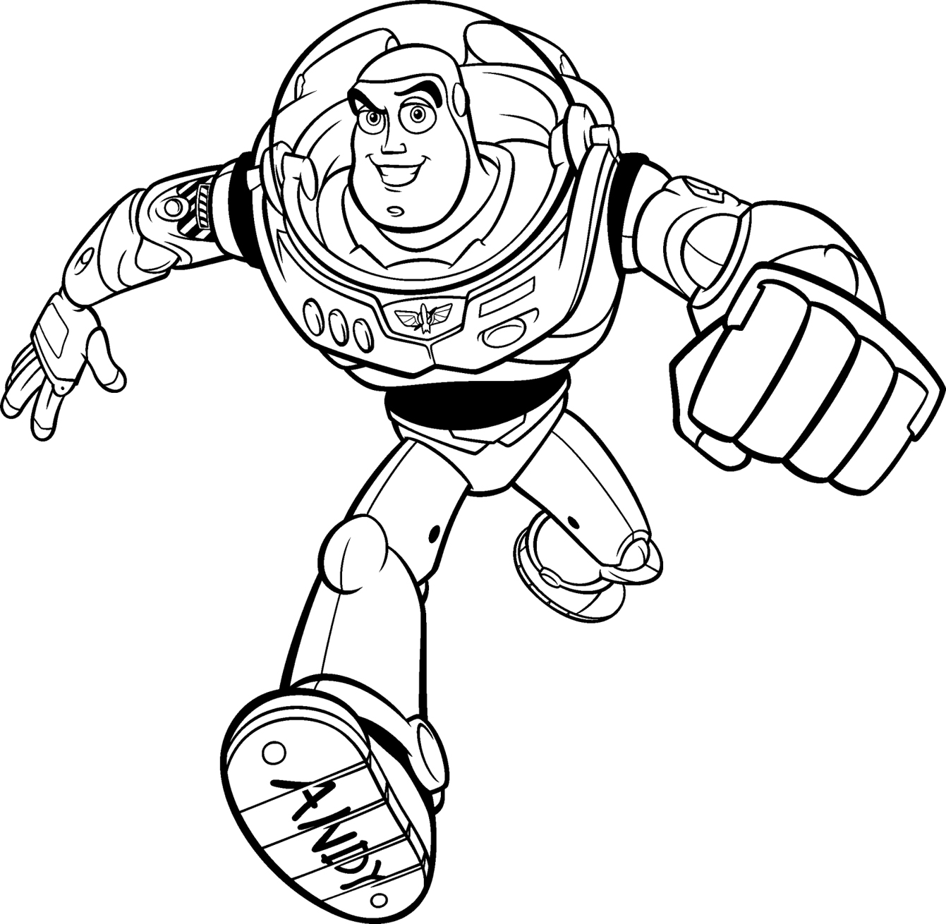 Coloring page: Buzz Lightyear of Star Command (Cartoons) #46690 - Free Printable Coloring Pages