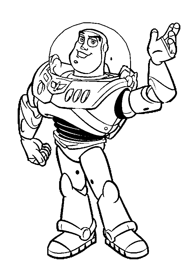 Coloring page: Buzz Lightyear of Star Command (Cartoons) #46695 - Free Printable Coloring Pages