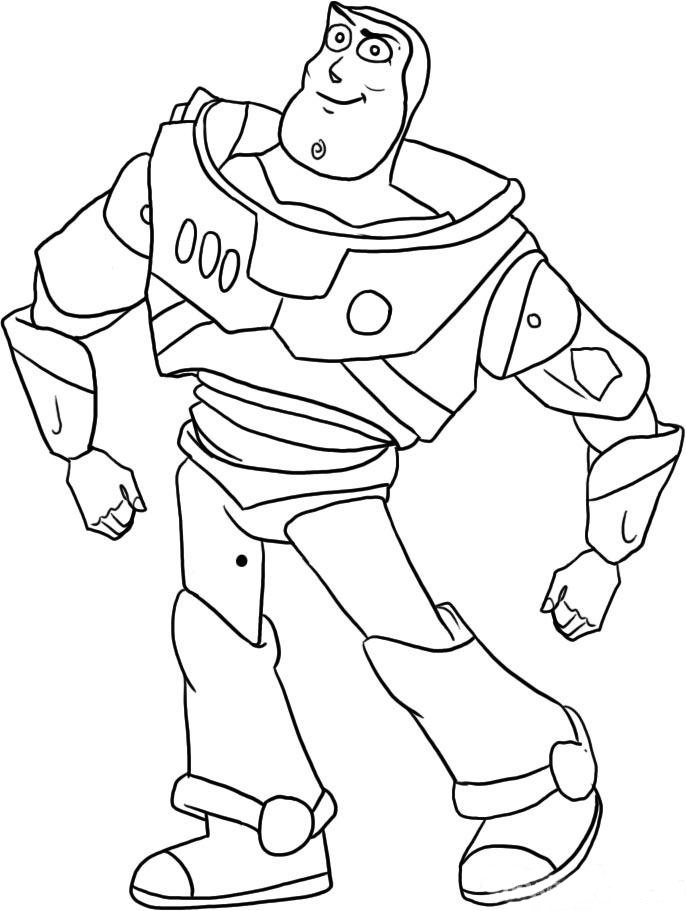 Coloring page: Buzz Lightyear of Star Command (Cartoons) #46711 - Free Printable Coloring Pages