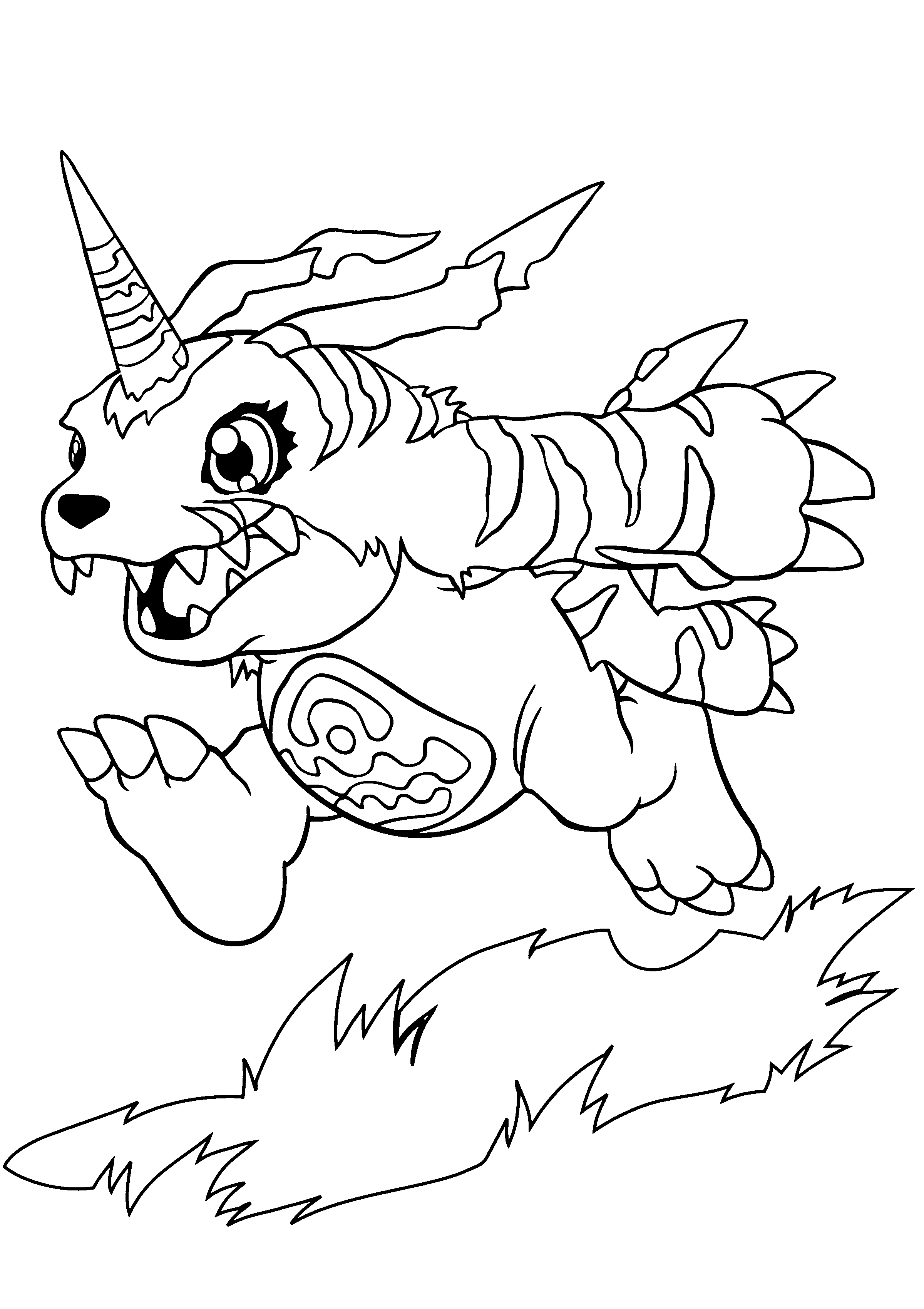 Coloring page: Digimon (Cartoons) #51582 - Free Printable Coloring Pages