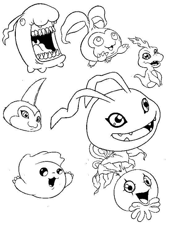 Coloring page: Digimon (Cartoons) #51664 - Free Printable Coloring Pages