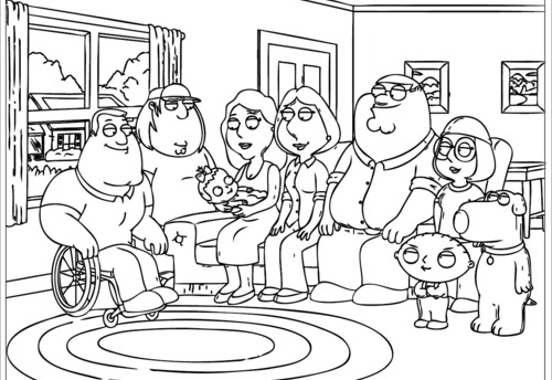 Coloring page: Family Guy (Cartoons) #48856 - Free Printable Coloring Pages