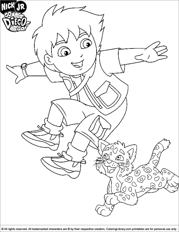Coloring page: Go Diego! (Cartoons) #48688 - Free Printable Coloring Pages