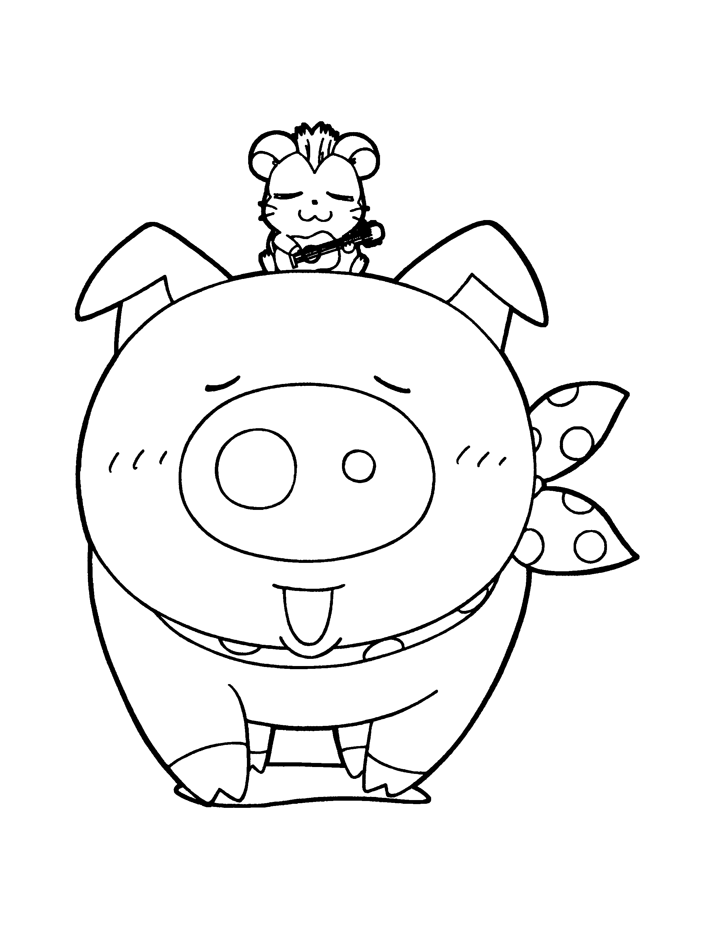 Coloring page: Hamtaro (Cartoons) #39960 - Free Printable Coloring Pages