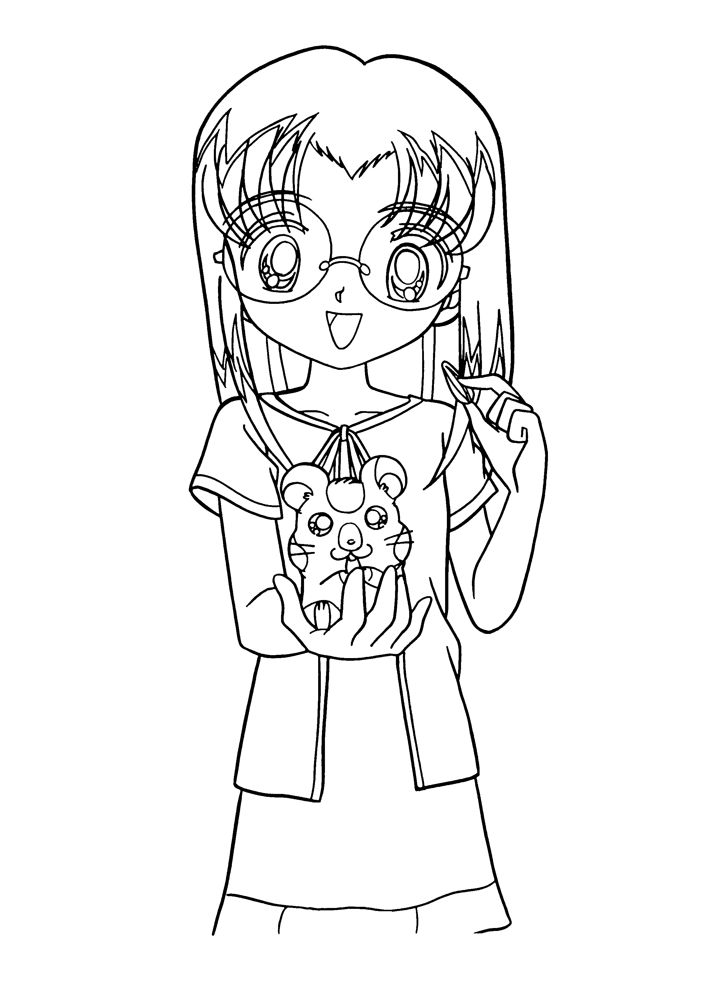 Coloring page: Hamtaro (Cartoons) #40045 - Free Printable Coloring Pages