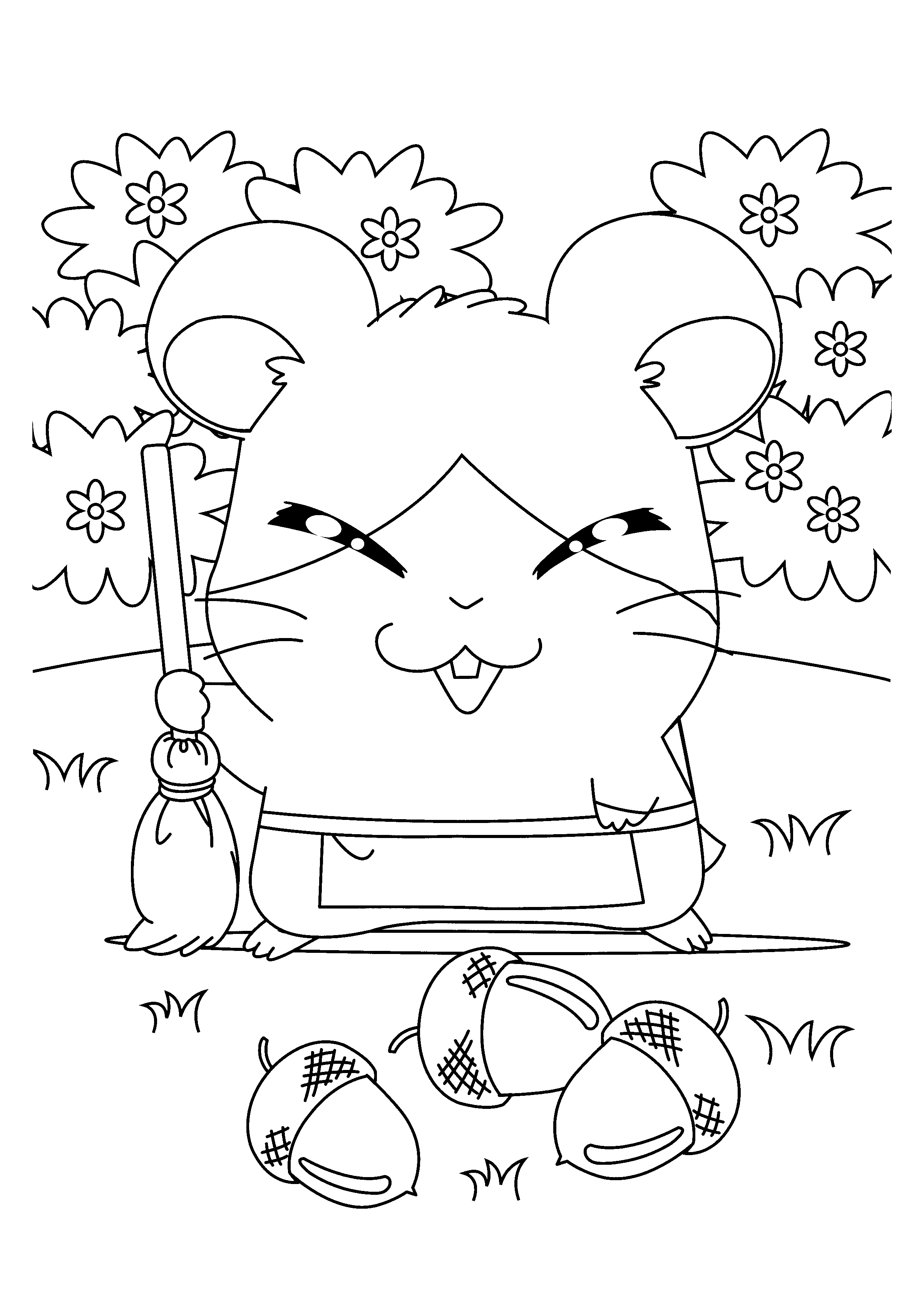 Coloring page: Hamtaro (Cartoons) #40071 - Free Printable Coloring Pages