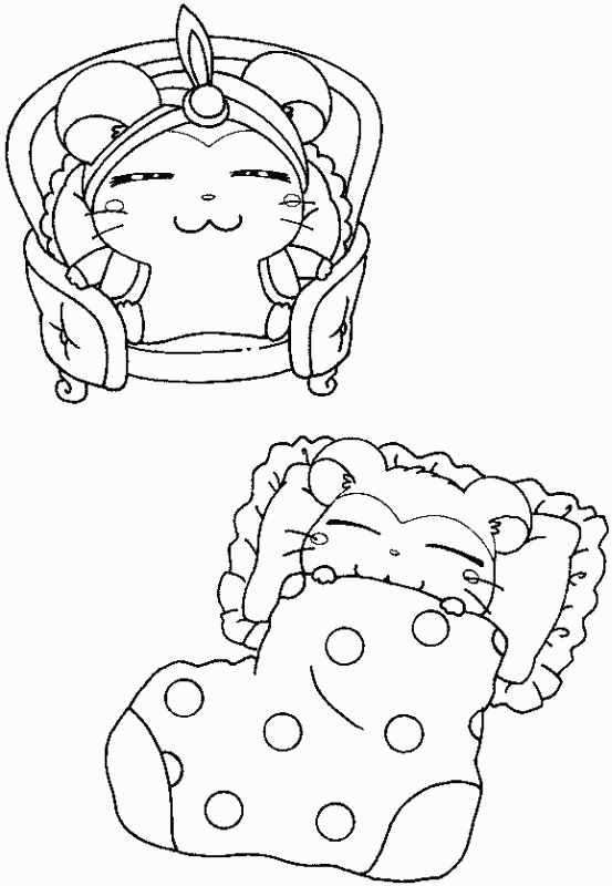 Coloring page: Hamtaro (Cartoons) #40120 - Free Printable Coloring Pages
