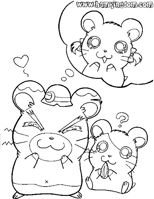 Coloring page: Hamtaro (Cartoons) #40187 - Free Printable Coloring Pages