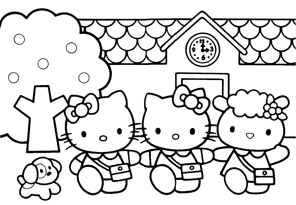 Coloring page: Hello Kitty (Cartoons) #36762 - Free Printable Coloring Pages