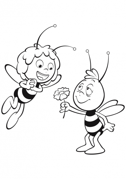 Coloring page: Maya the bee (Cartoons) #28248 - Free Printable Coloring Pages