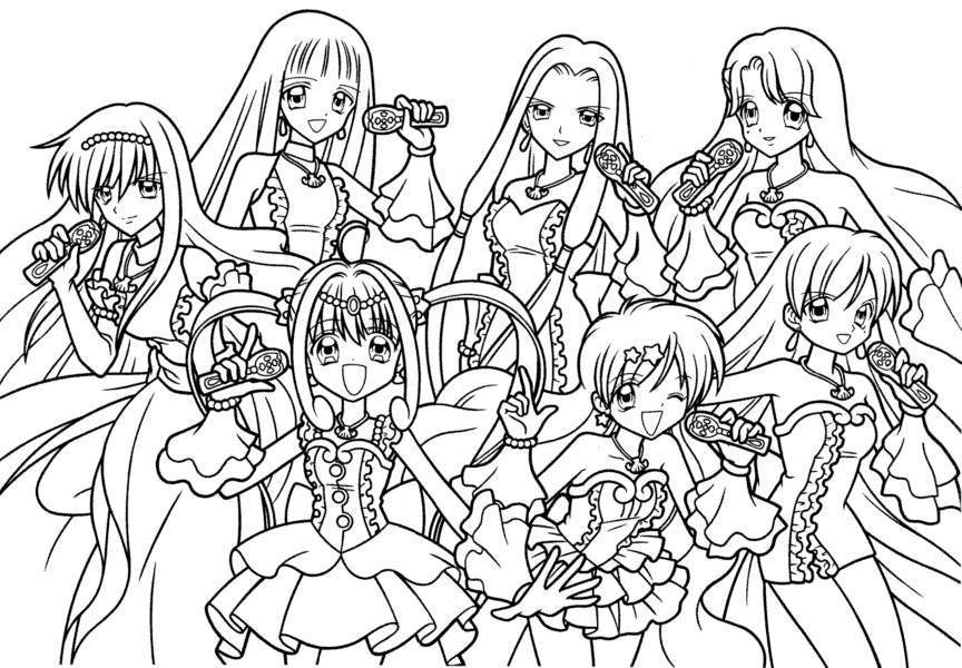 Coloring page: Mermaid Melody: Pichi Pichi Pitch (Cartoons) #53696 - Free Printable Coloring Pages