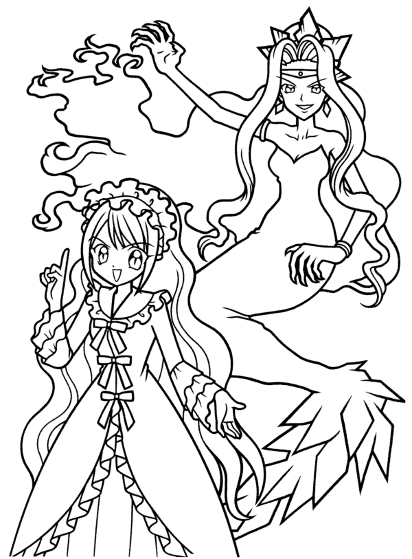 Coloring page: Mermaid Melody: Pichi Pichi Pitch (Cartoons) #53785 - Free Printable Coloring Pages