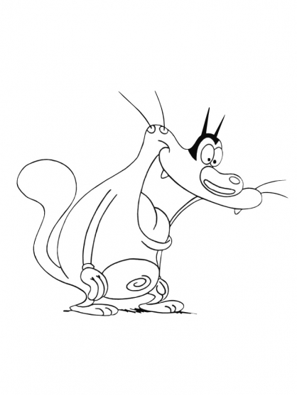 Coloring page: Oggy and the Cockroaches (Cartoons) #37861 - Free Printable Coloring Pages