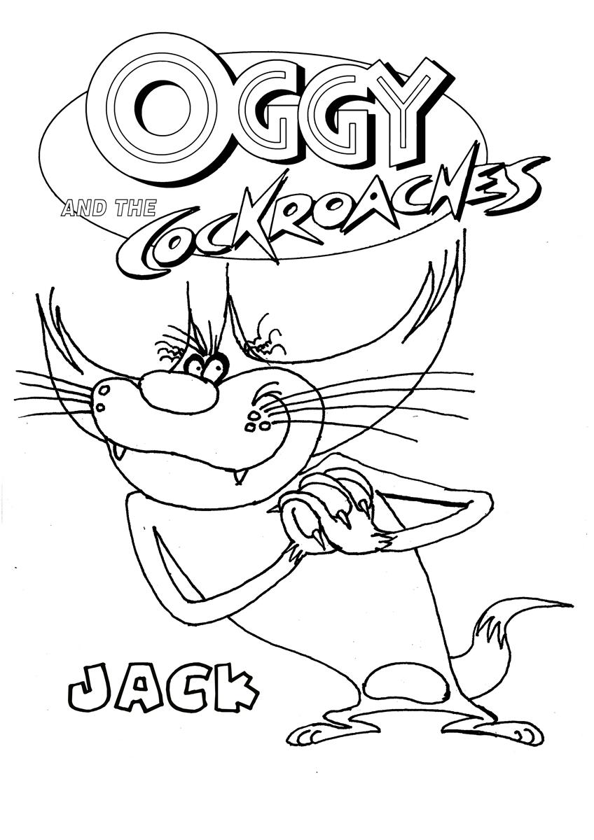 Coloring page: Oggy and the Cockroaches (Cartoons) #37863 - Free Printable Coloring Pages