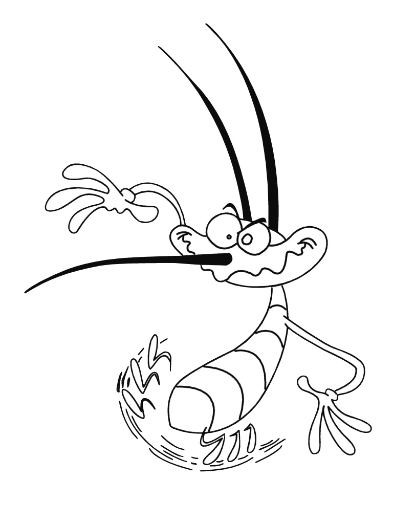 Coloring page: Oggy and the Cockroaches (Cartoons) #37874 - Free Printable Coloring Pages