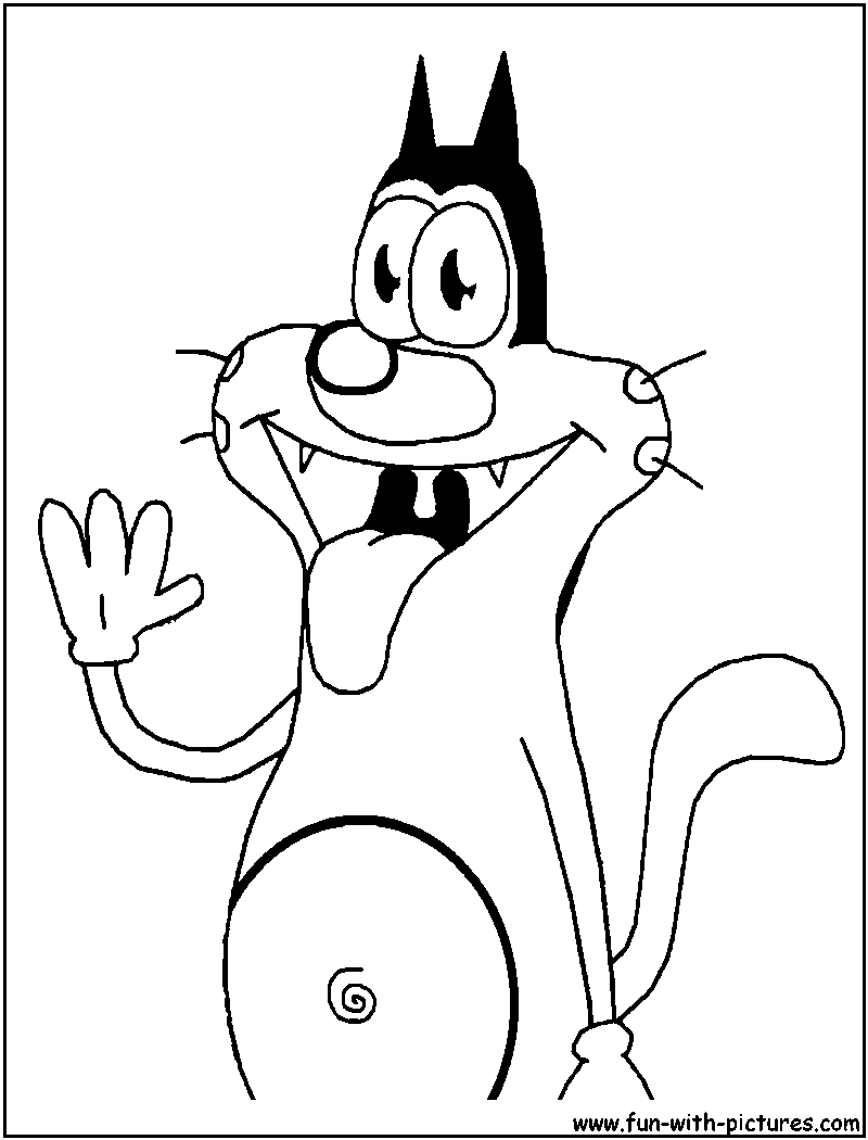 Coloring page: Oggy and the Cockroaches (Cartoons) #37944 - Free Printable Coloring Pages