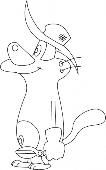 Coloring page: Oggy and the Cockroaches (Cartoons) #37951 - Free Printable Coloring Pages