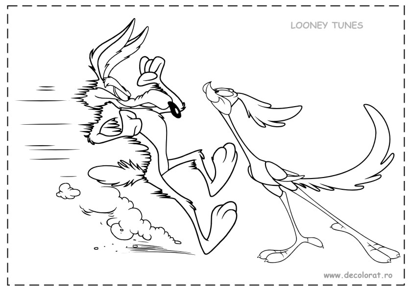 Coloring page: Road Runner and Wile E. Coyote (Cartoons) #47268 - Free Printable Coloring Pages