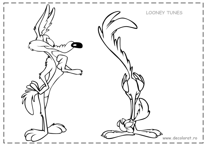 Coloring page: Road Runner and Wile E. Coyote (Cartoons) #47282 - Free Printable Coloring Pages