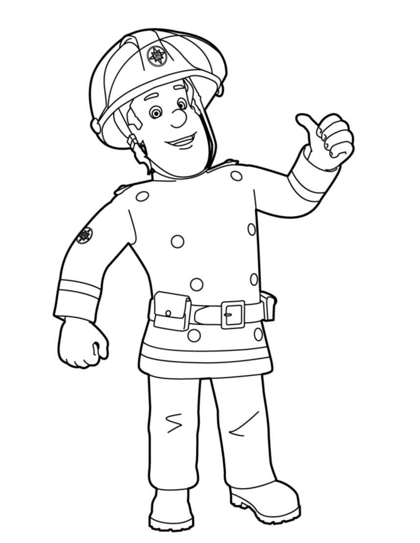 Coloring page: Sam the Fireman (Cartoons) #39785 - Free Printable Coloring Pages