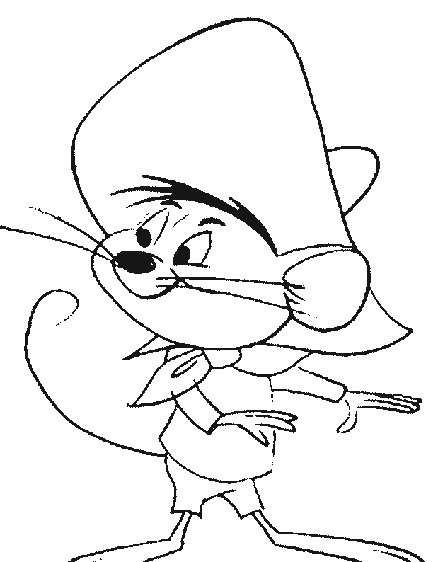 Drawing Speedy Gonzales Cartoons Printable Coloring Pages