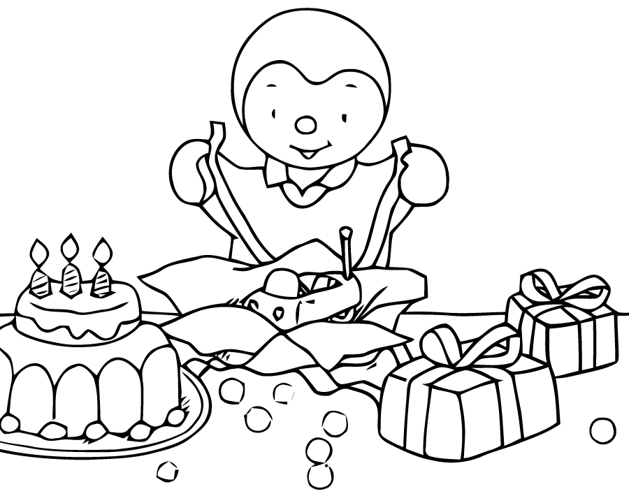 Coloring page: Tchoupi and Doudou (Cartoons) #34091 - Free Printable Coloring Pages