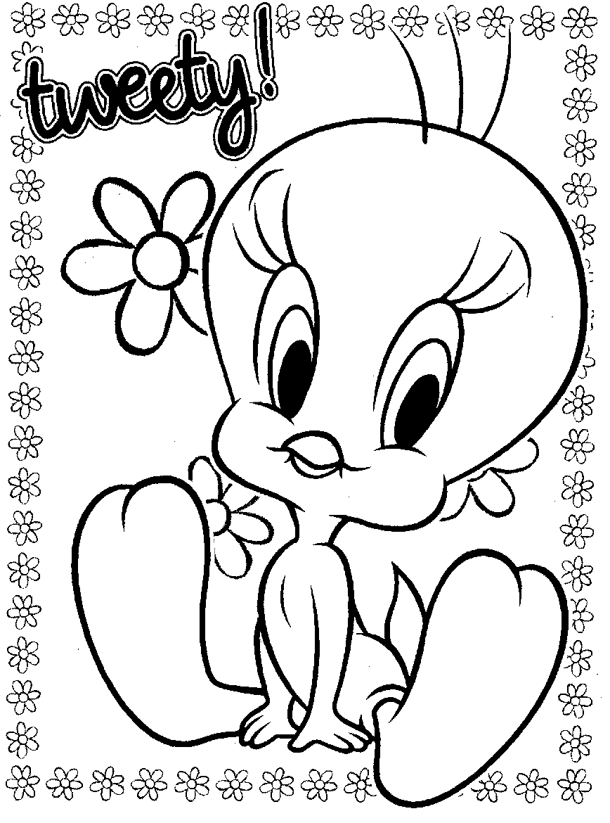 Coloring page: Tweety and Sylvester (Cartoons) #29281 - Free Printable Coloring Pages