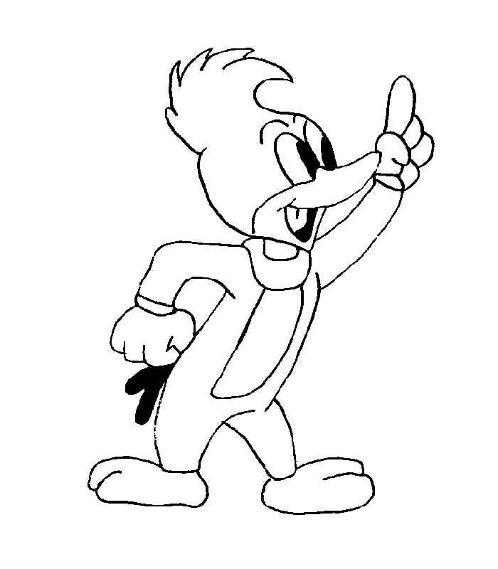 Coloring page: Woody Woodpecker (Cartoons) #28461 - Free Printable Coloring Pages