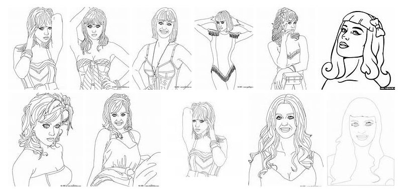Coloring page: Katy Perry (Celebrities) #123329 - Free Printable Coloring Pages