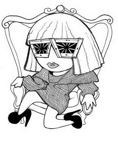 Coloring page: Lady Gaga (Celebrities) #123966 - Free Printable Coloring Pages