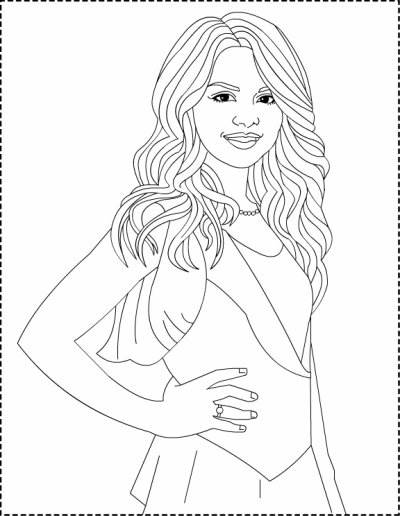 Coloring page: Selena Gomez (Celebrities) #123814 - Free Printable Coloring Pages