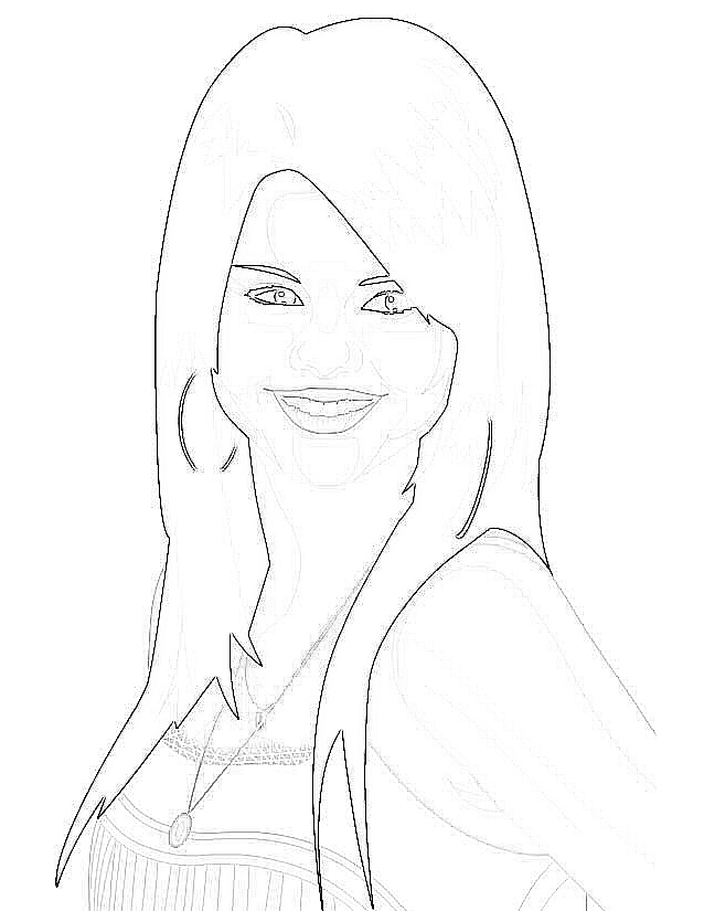 Coloring page: Selena Gomez (Celebrities) #123837 - Free Printable Coloring Pages