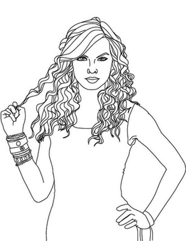 Coloring page: Taylor Swift (Celebrities) #123865 - Free Printable Coloring Pages