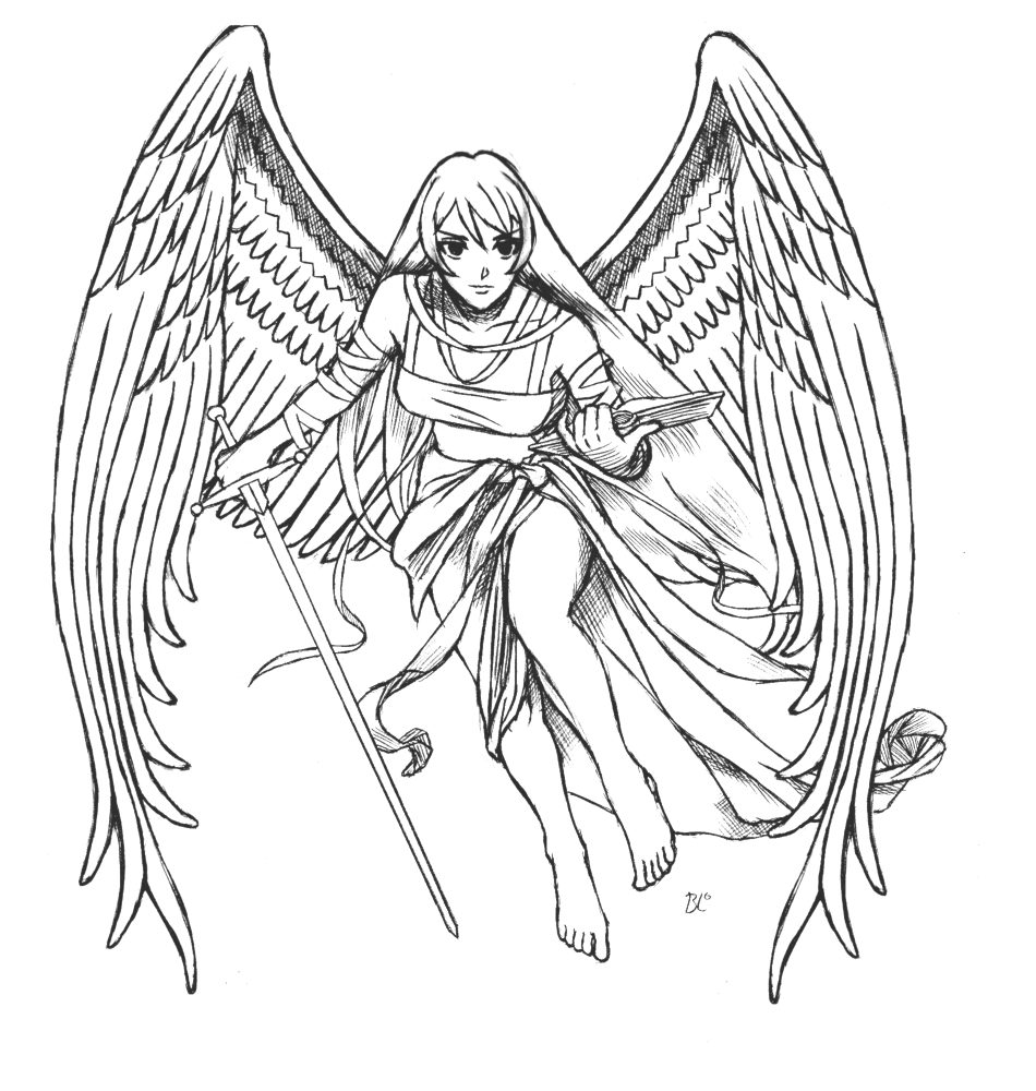 Coloring page: Angel (Characters) #86334 - Free Printable Coloring Pages